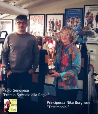 La Principessa Borghese consegna il Premio Vincenzo Crocitti a Paolo Genovese